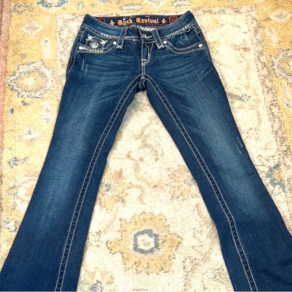 🔥Rock Revival,Women’s Jeans Sz 25Celine Bootcut Dark wash inseam 31, low rise